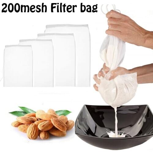 1PC Fine Nylon Mesh Sieves Strainers Food Special Nut Milk Bag Coffee Filter Cheese Cloth Wine Strainer Cooking Colander Accesso