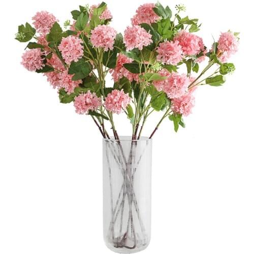 1Pc 5-Head Artificial Hydrangea Fake Flower Wedding Party Home Living Room Decor