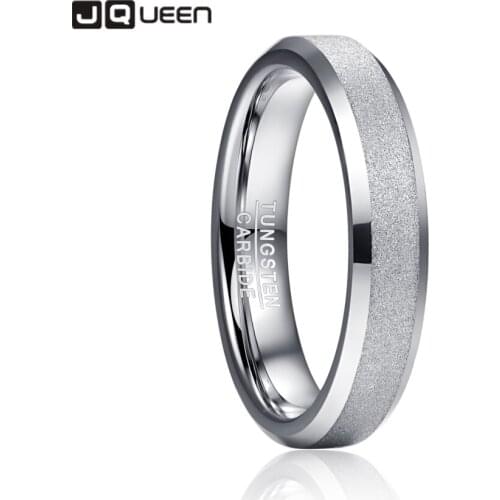 4mm 6mm 8mm Tungsten Carbide Steel Color Ring for Men Women Sandblasted Tungsten Wedding Band Jewelry