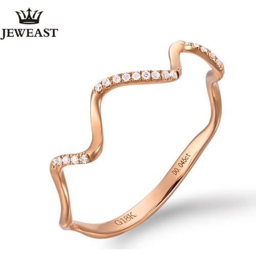 ENZO Natural diamond 18K Pure Gold 2020 New Hot Selling Top Ring Women Heart Shape Ring For Ladies Woman Genuine Jewelry