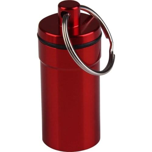 Pill Medicine Box Case Holder Container Capsule Key Ring Chain Waterproof Personal Health Care color randomly. TK-ing