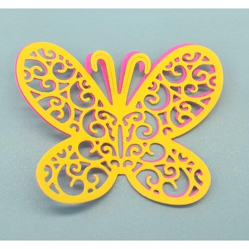 Colorful butterfly hardware mold template, process scrapbook, decorative DIY paper relief, business card printing