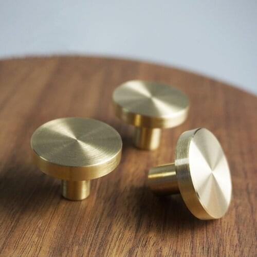 Brass Cabinet Knobs Single Hole Drawer Pull Handle Wardrobe Handles Nordic Furniture Door Hardware