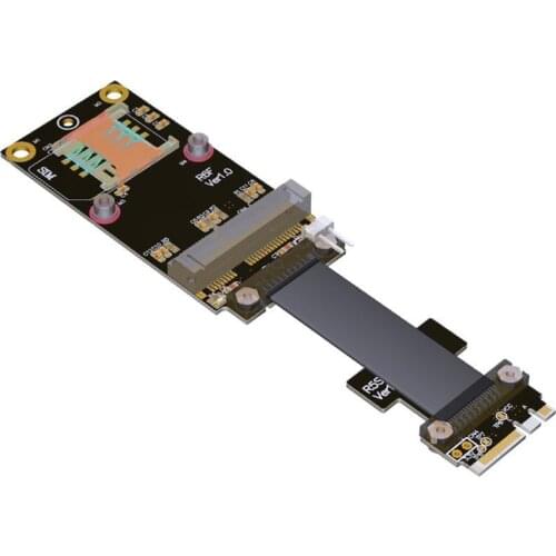 M.2 WiFi A.E Key to Mini Pci e mPCIe Wireless Network Card Extension Cable Adapter Mini PCIe Wifi Riser Bluetooth-compatible