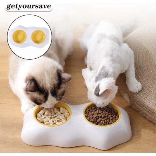 Dog Bowl Feeder Cat Water Bowl Waterer for Dogs Detachable Food Drinking Feeding Bowls Kitten Puppy Pet Supplies