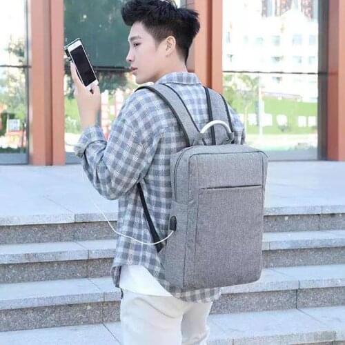 Mens Backpack Personalized Fashion Business Travel Business Trip Laptop USB Interface Backpack
