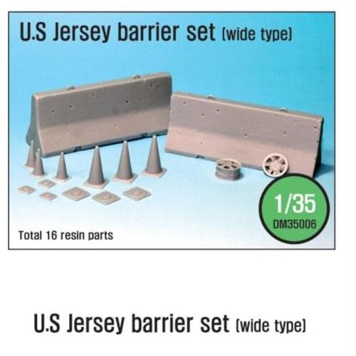 New Unassembled 1/35 US Jersey Barrier set (Wide type) Resin Kit DIY Toys Unpainted resin model