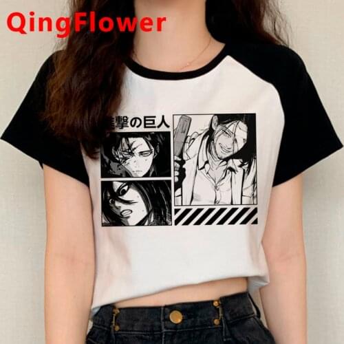 Attack on Titan Shingeki No Kyojin Levi tshirt top tees women aesthetic grunge japanese casual tshirt harajuku kawaii