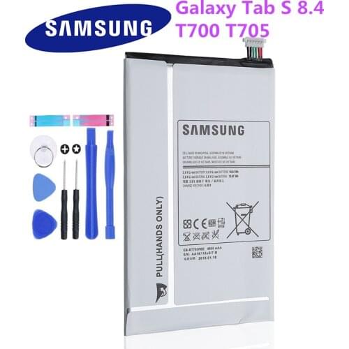 Original Samsung Battery EB-BT705FBC EB-BT705FBE For Samsung GALAXY Tab S 8.4 T700 T705 Genuine Replace Tablet Battery 4900mAh