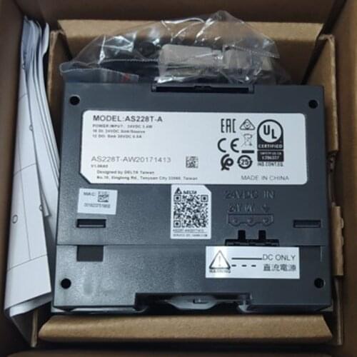 Original Delta CPU AS228T-A programmable controller for up to 8 axis CANopen motion network / 12 axis 200 kHz pulse control