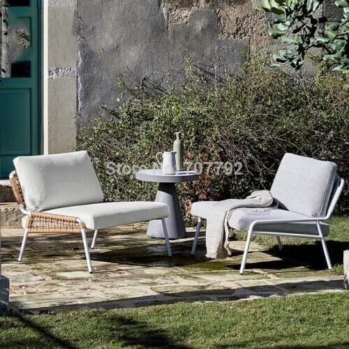 Outdoor garden patio woven rope coffee table chair sofa chair furniture