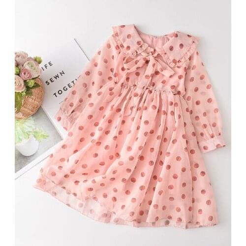 Girls Princess Dresses 2020 New Autumn Girl Polka Dot Dress Children Fashion Sweet Vestidos Kids Cute Clothing 3 8Y