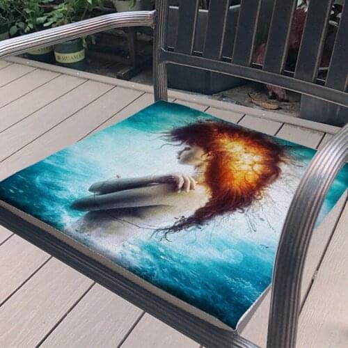 Chair Cushion linen Sexy body painting artwork non-slip soft and Chair mat Home Hotel Bar office Cushions carpet
