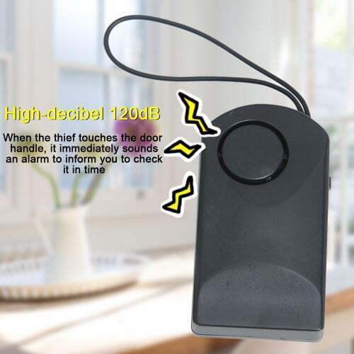 120dB Portable Anti-theft Window Door Knob Handle Touch Sensor Security Alarm Siren for Scaring Door Security Hotel Safety Siren