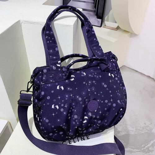 Casual Handbags Jacquard Embroidery Canvas Bag Women 2021 New Fashion Shoulder Bag Large Capacity Tote Portable Shopping Bag