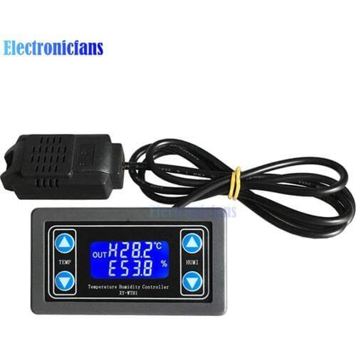 DC 6V-30V 10A Digital Display Temperature Humidity Controller 2 in 1 Thermostat Humidity Regulator Thermocouple SHT20 Sensor