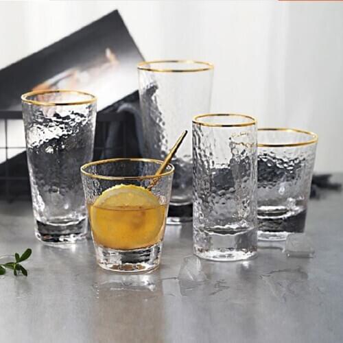 Japanese-style Heat-resistant Glass Hammered Tea Cup Phnom Penh Craft Round Wine Cup Environmentally Friendly Household Tea Set