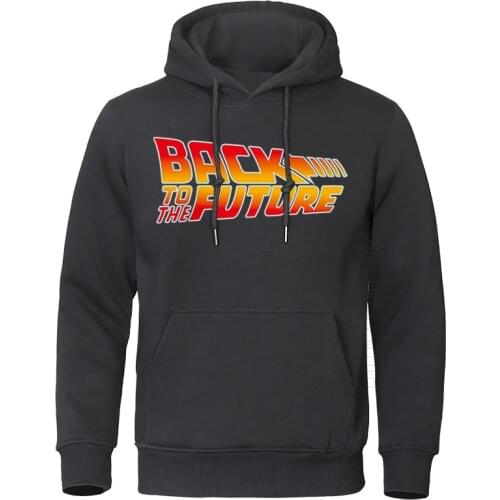 Back To Future Hoodies Men Autumn Pullovers Letter Print Daily Casual Male Streetwear Sweatshirt Man Top Hip Hop