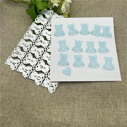 Little bear Background Flower Cutting Dies Stencils For DIY Scrapbooking Decorative Embossing Handcraft Die Cutting Template
