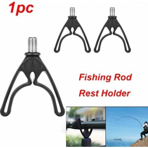 1Pcs Holder U-shaped V shape Semicircle Fishing Rod Gripper Clips Tackle Rubber Magnet With Fishing Rod Rest Butt Hold V8E3