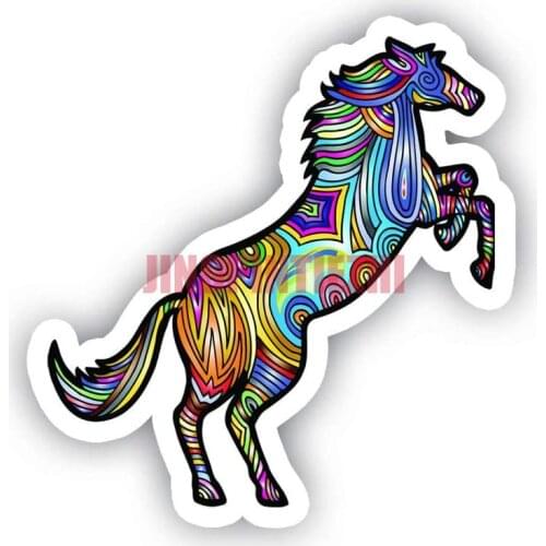 Car Stickers Vinyl Motorcycle Decal Decoration Laptop Horse Watercolor Spiral Car Decal