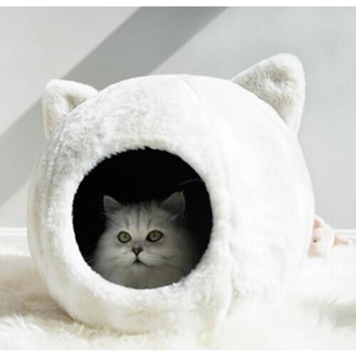 High Quality Warm Pet Cat Bed Indoor Kitten House Small for cats Dogs Cave Cute Sleeping Mats For Winter