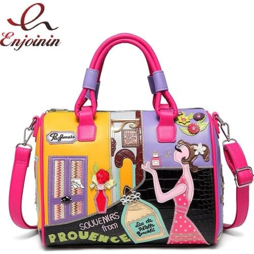 Candy Color Cartoons Style Purses and Handbags for Women Fashion Crossbody Shoulder Bag Designer Bag Female Totes Boston Bag