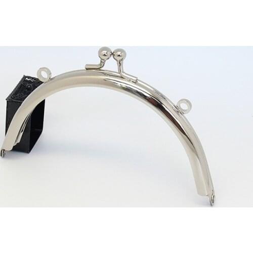 13cm ball clasp semicircle two Ring silver no hole Screws purse frame DIY Kiss lock bag Coin Purse Accessories