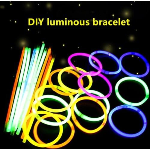 20pcs/colorful luminous DIY decorative light stick dream fluorescent bracelet childrens holiday party decoration luminous props