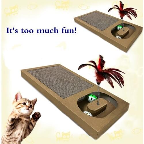 3 in1 Cat Scratcher Board Corrugated Paper Durable Pad Bed Soft Claws Care Toys Grinding Nail Scraper Mat Mattress Pet Supplies