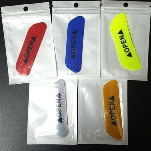 4pcs/pack door open warning caution reflective sticker Car stickers on door for safe driving protector any car models new
