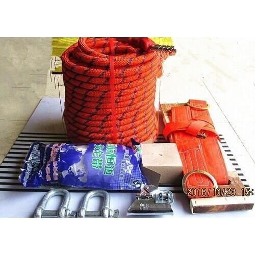 50M, 22--24M built-in wire rope, aerial work high above the ground High altitude safety working rope harness glass clean wall