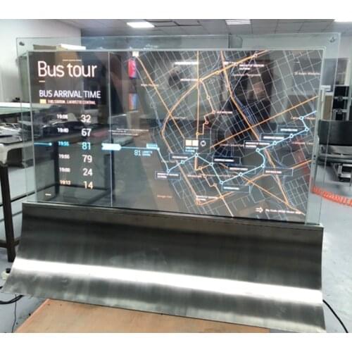 55'' inch display shopping mall store advertising transparent OLED digital signage