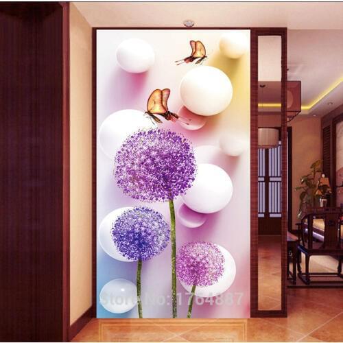 5D Diy Diamond Painting Dandelion Diamond Embroidery Beautiful Butterfly Rubiks Cube Drill Vertical Print Round Diamond Plant