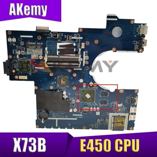 Akemy X73B Mianboard For ASUS X73B K73BE K73B K73BY LA-7323P Laptop Motherboard 100% Test OK E450 CPU