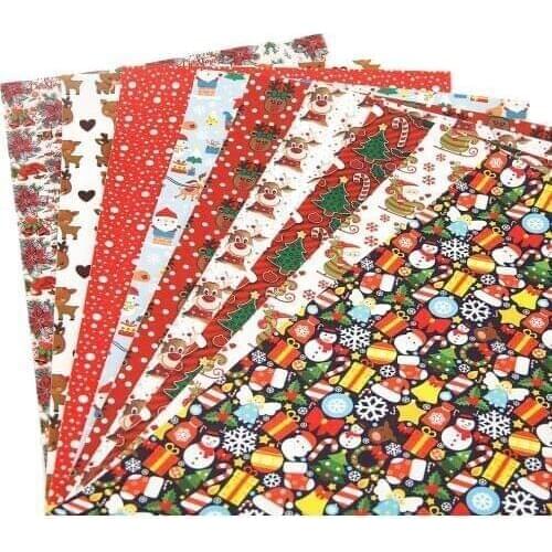 David accessories 20*33cm Christmas Santa Faux Artificial Synthetic Leather DIY Sewing Fabric for Garment Knotbow Bags,1Yc4848