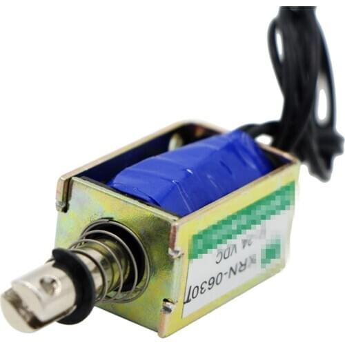 Push-pull type through frame DC electromagnet XRN-0630T DC 12V 24V 32W Stroke 10mm