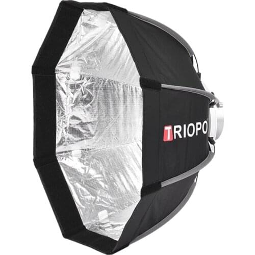 HOT SALE TRIOPO Fast On-Camera Flash Light Soft Box Octagonal Hot Shoe Light Soft Cover Photography Carrying Case Diameter 65Cm