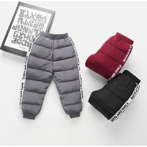 Hot Sale New Winter Children Down Cotton Trousers Baby Boys Child Thick Warm Cotton Trousers Childrens Down Pants