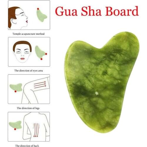 Natural Jade Stone Board Massage Rose Quartz Plate Face Massager Gua Sha Scraper Tool Lift Wrinkle Remover