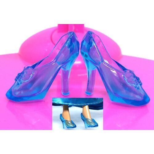 NK Wholesale 100 Pairs Imitation Fairy Tale Crystal Shoes For CINDERELLA Fashion Doll Shoes Heels Sandals For Barbie Doll