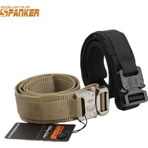 EXCELLENT ELITE SPANKER Tactical 1.5 Inch Metal Buckle Waist Belts Army Military Training Molle Belt Outdoor Hunting Sports Belt