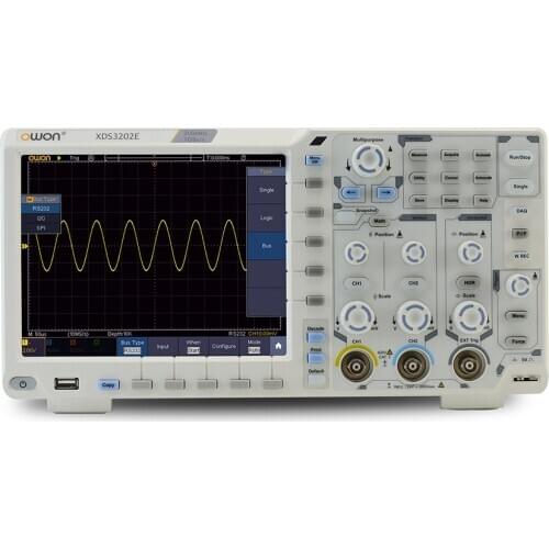Owon XDS3202E Digital Storage Oscilloscope Portable 2 Channels 8bits 200Mhz Bandwidth 1GS/s 8"Inch USB Oscilloscopes Kits