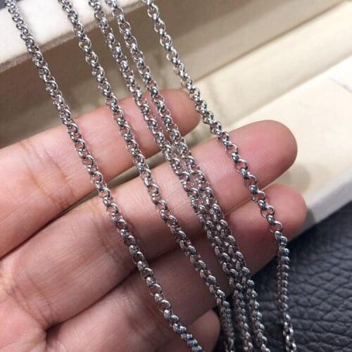Stainless Steel Chain Necklace for Men Women Curb Cuban Link Chain Silver Color Punk Choker Fashion Male Jewelry Gifts jp