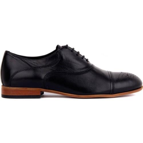 Sail-Lakers Black Leather Men 'S Shoes