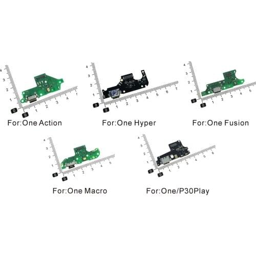 USB Charger Dock Connector Mic Flex Cable Repair Parts Charging Board For Motorola Moto One Action Fusion Hyper Macro P30play