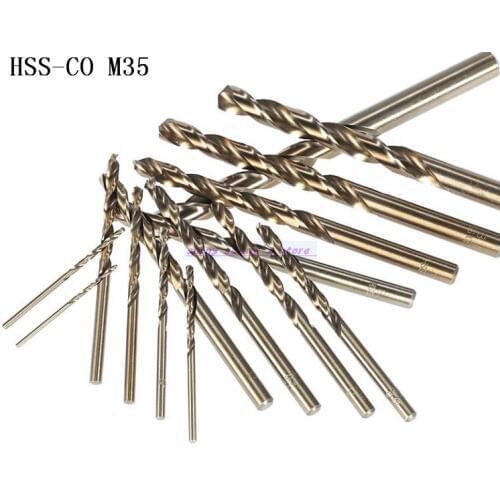 M35 Cobalt HSS Drill Bit 10/10.5/11/11.5mm Twist Drill Bit Straight Shank Wood Work Metal Stainless Steel Drilling Tool