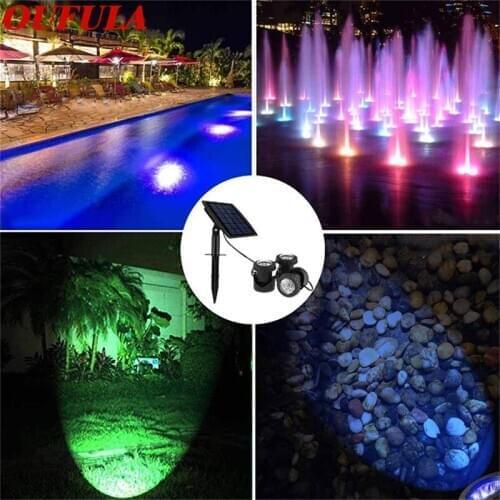 Solar Lawn Light Colorful Rgb Underwater Light Pool Fountain Park Pond Aquarium Outdoor Garden Landscape Light Ip68