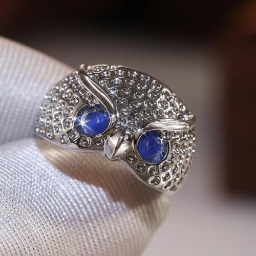 Creative Personality Owl Ring Cute All-Match Gift Men and Women Fashion Simple Party Jewelry Wholesale