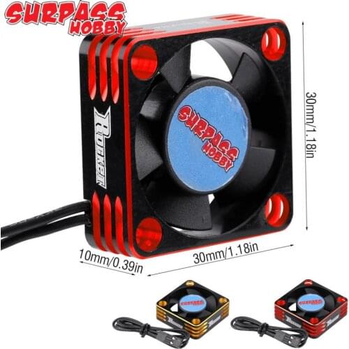 SURPASS high speed 28000RPM 30*30mm CNC Metal Motor Cooling Fan RC Heat Dissipation Cooling Fan for 540 3660 3665 Motor